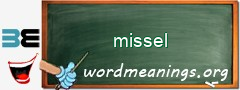 WordMeaning blackboard for missel